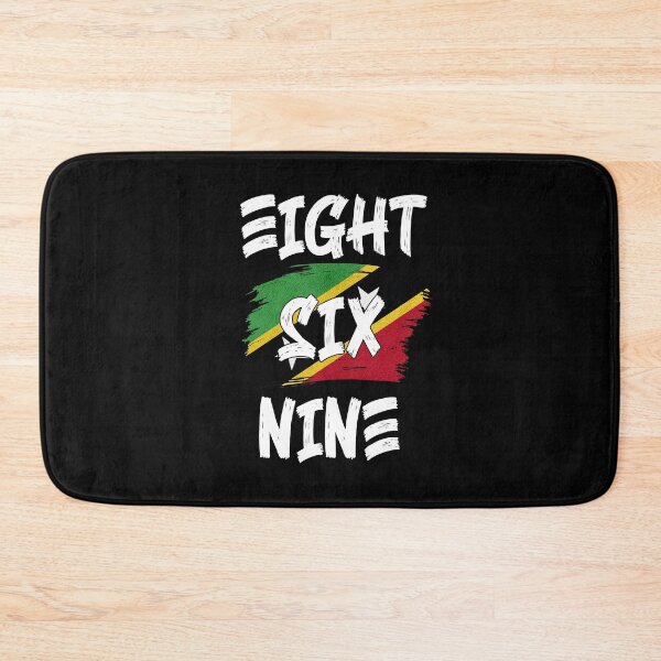 Item preview, Saint Kitts and Nevis Area Code Eight Six Nine 869 St Kitts Flag designed and sold by Uppercase Tees.