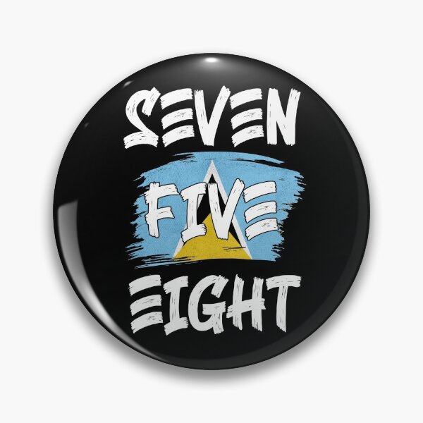 Item preview, Saint Lucia Area Code Seven Five Eight 758 St Lucia Flag designed and sold by Uppercase Tees.
