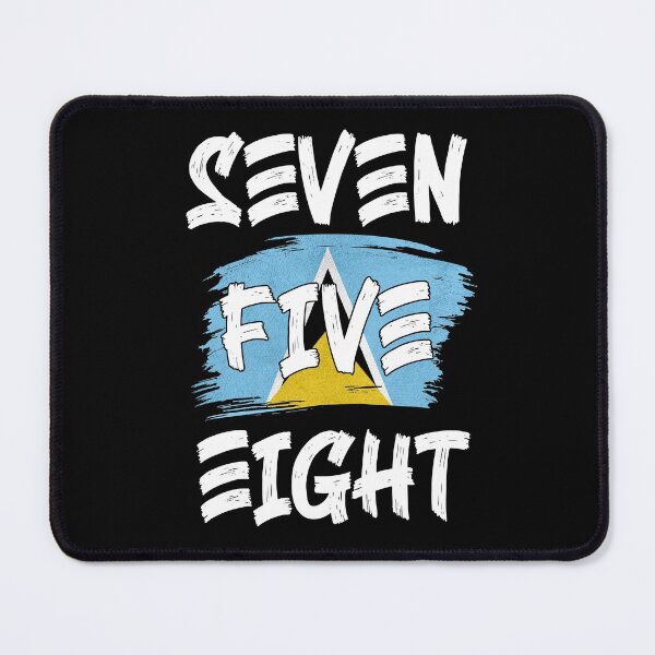 Item preview, Saint Lucia Area Code Seven Five Eight 758 St Lucia Flag designed and sold by Uppercase Tees.