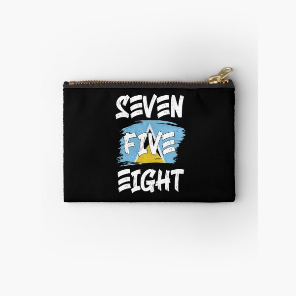 Item preview, Saint Lucia Area Code Seven Five Eight 758 St Lucia Flag designed and sold by Uppercase Tees.