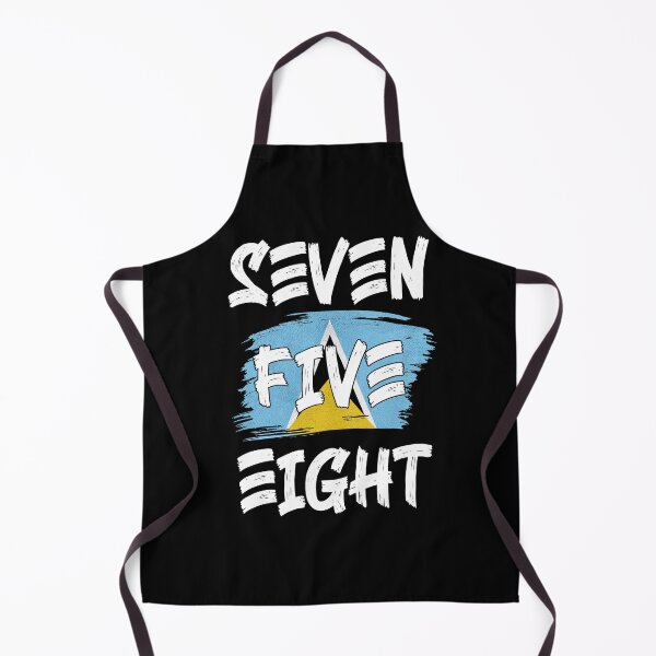 Item preview, Saint Lucia Area Code Seven Five Eight 758 St Lucia Flag designed and sold by Uppercase Tees.