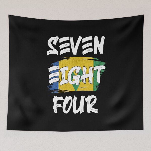 Item preview, Saint Vincent Area Code Seven Eight Four 784 St Vincent Flag designed and sold by Uppercase Tees.