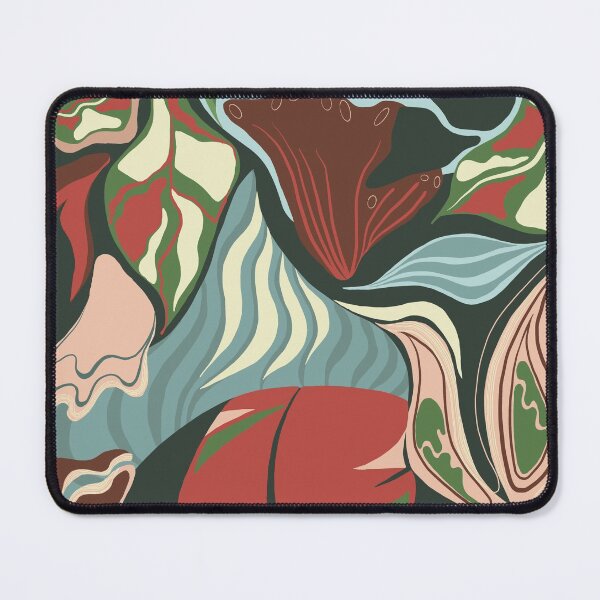 Item preview, Abstract flat design with contrasting floral shapes in vibrant colors designed and sold by Alex-Saltykova.