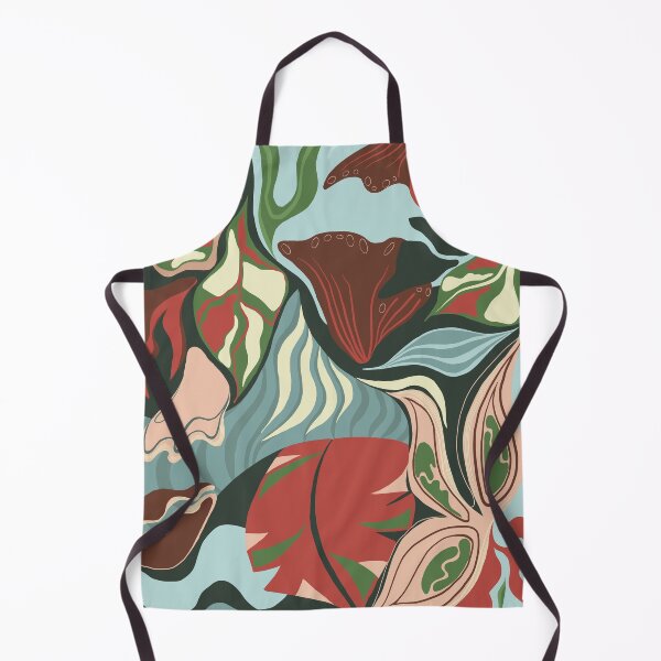 Item preview, Abstract flat design with contrasting floral shapes in vibrant colors designed and sold by Alex-Saltykova.