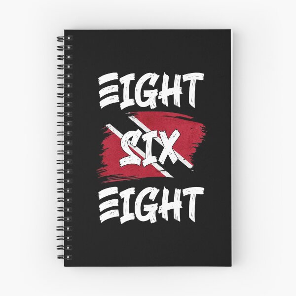 Artikelvorschau, Trinidad Vorwahl Acht Sechs Acht 868 Trinidad und Tobago Flagge entworfen und verkauft von Uppercase Tees.