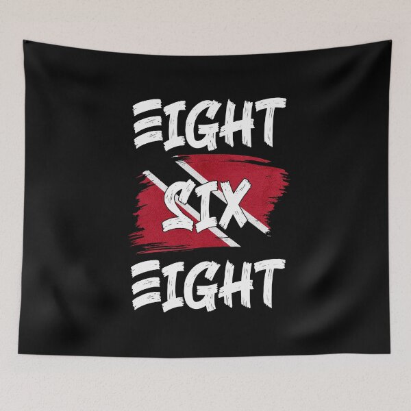 Item preview, Trinidad Area Code Eight Six Eight 868 Trinidad and Tobago Flag designed and sold by Uppercase Tees.