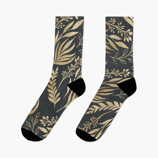 Item preview, Classy Gold Foliage Botanical Gray Design designed and sold by InovArtS.