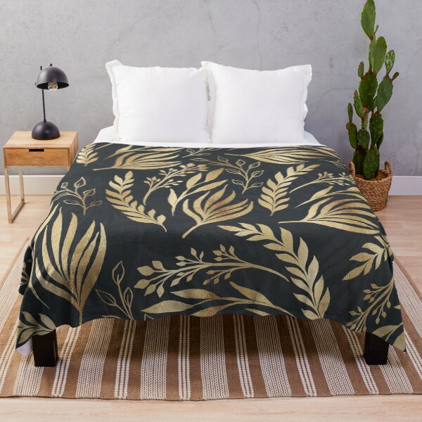Item preview, Classy Gold Foliage Botanical Gray Design designed and sold by InovArtS.