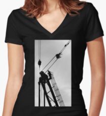 Construction site Women's Fitted V-Neck T-Shirt