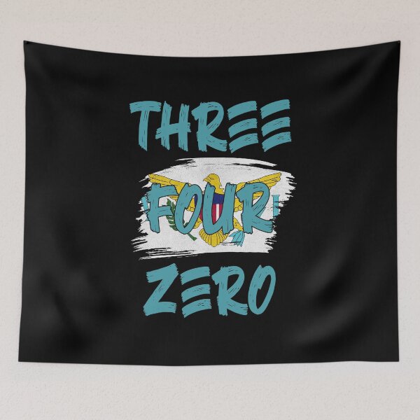 Item preview, US Virgin Islands Area Code Three Four Zero 340 US Virgin Islands Flag designed and sold by Uppercase Tees.