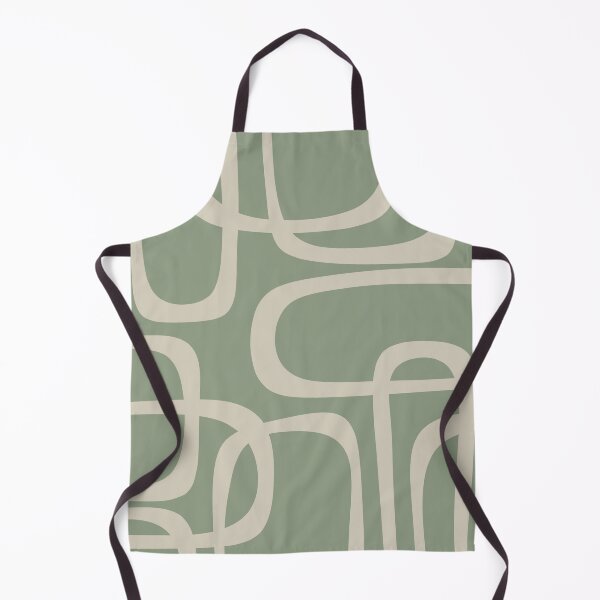 Item preview, Fine Loops Mid-Century Modern Abstract in Celadon Sage and Beige designed and sold by kierkegaard.
