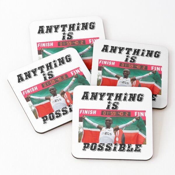 Item preview, Anything is possible, Amazing Eliud Kipchoge, I love Eliud Kipchoge, history is made, No human is limited, 1:59:40, Olympic Gold Medalist, Kenya designed and sold by 732Studio.