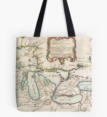 Vintage Map of The Great Lakes (1755) Tote Bag