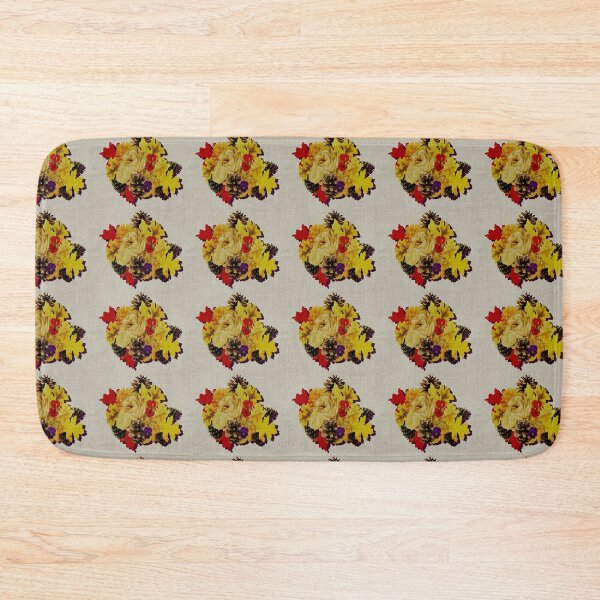 Item preview, Pattern Fall Floral burnt effect on burlap designed and sold by Eejee-SK.