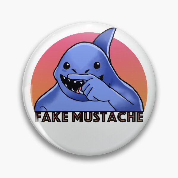 Item preview, King Shark "Fake Mustache" designed and sold by CreamCandyDandy.