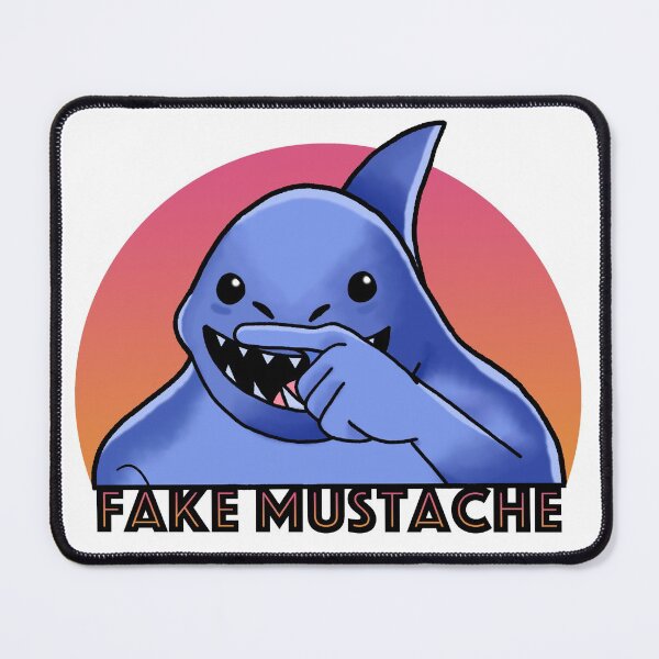 Item preview, King Shark "Fake Mustache" designed and sold by CreamCandyDandy.