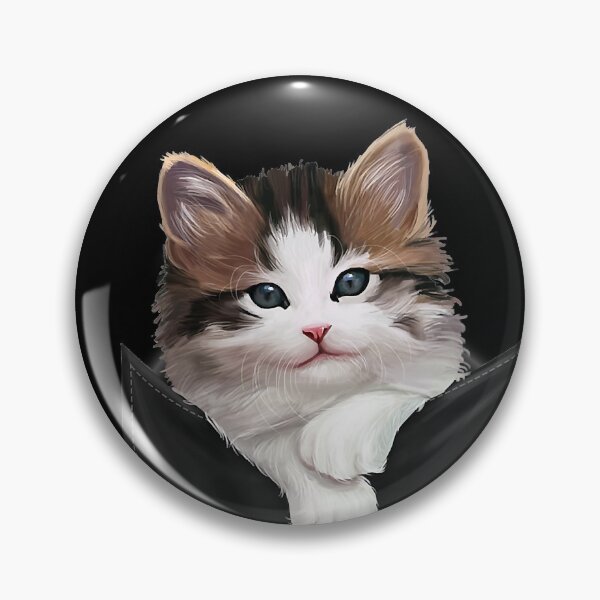 Item preview, Cute White Cat In Pocket designed and sold by ClareMadelane.