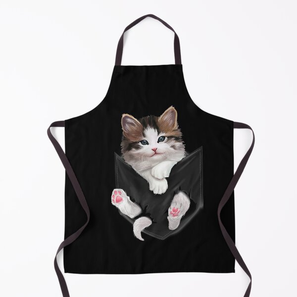 Item preview, Cute White Cat In Pocket designed and sold by ClareMadelane.