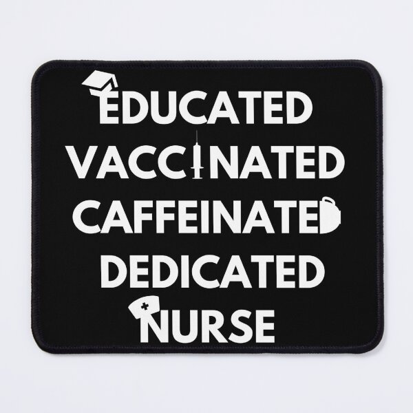 Item preview, Educated, vaccinated, caffeinated designed and sold by Caregiverology.