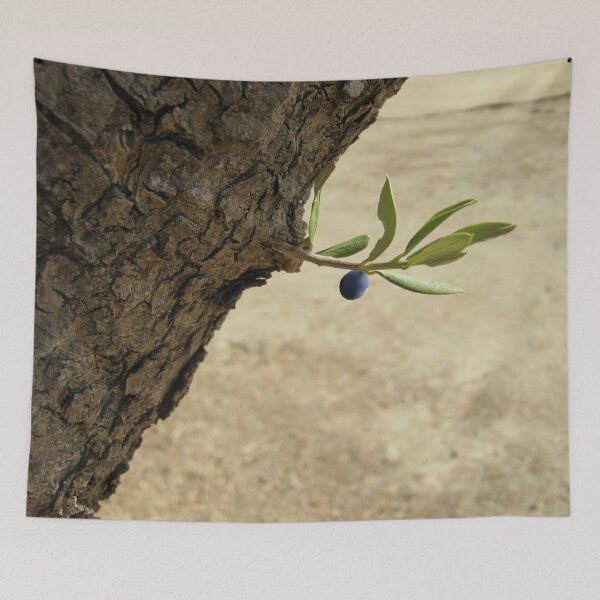 Item preview, One black olive on an olive branch designed and sold by Anna Lemos.