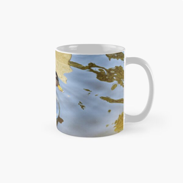 Item preview, Duck swimming in a golden lake designed and sold by Anna Lemos.