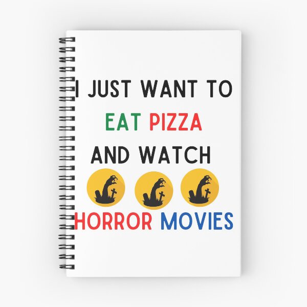 Item preview, I Just Want To Eat Pizza And Watch Horror Movies designed and sold by Chanchane Store.
