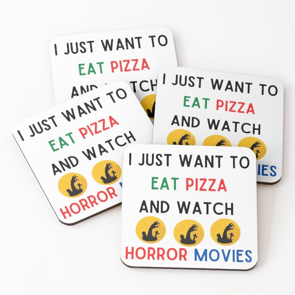 Item preview, I Just Want To Eat Pizza And Watch Horror Movies designed and sold by Chanchane Store.