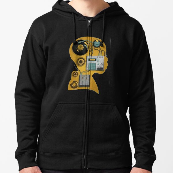 J dilla dj Zipped Hoodie