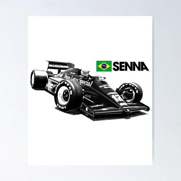 Pôster Fórmula 1 Década 80S Mc Laren Ayrton Senna - sennashop