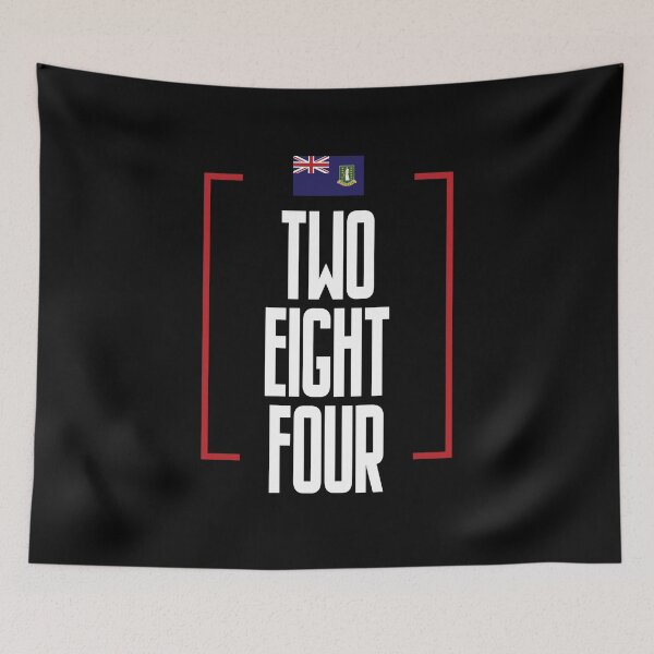 Item preview, British Virgin Islands Area Code Two Eight Four 284 BVI Flag designed and sold by Uppercase Tees.