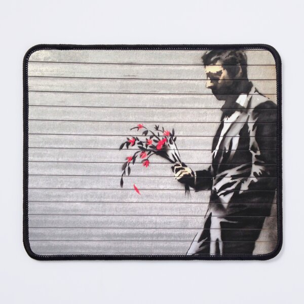 Item preview, Banksy Waiting Guy With Flowers  designed and sold by SharpWallArts.