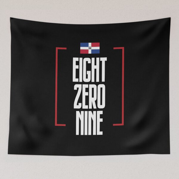 Item preview, Dominican Republic Area Code Eight Zero Nine 809 Dominican Republic Flag designed and sold by Uppercase Tees.