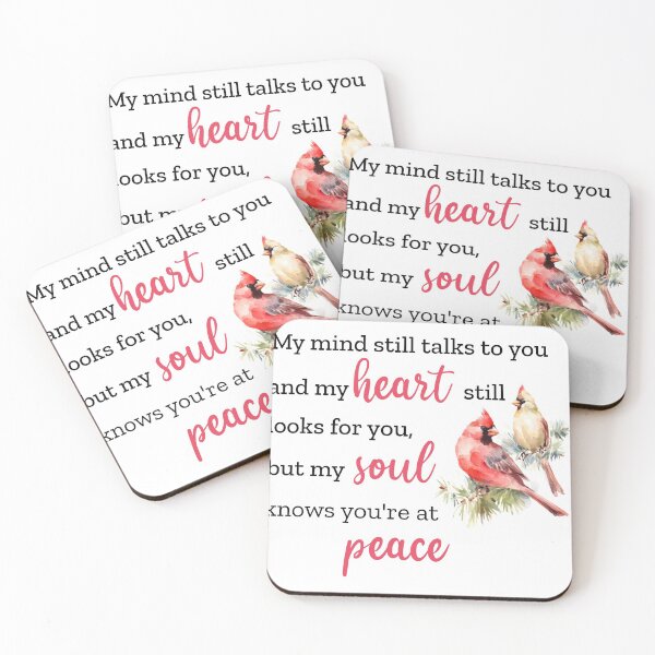 Item preview, Red Cardinal Bird Gifts,Cardinal Gifts For Women,Cardinal Memorial Gift-My Mind Still Talks To You And My Heart Still Looks For You, But My Soul Knows You're At Peace designed and sold by andregiftshopzz.