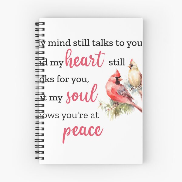 Item preview, Red Cardinal Bird Gifts,Cardinal Gifts For Women,Cardinal Memorial Gift-My Mind Still Talks To You And My Heart Still Looks For You, But My Soul Knows You're At Peace designed and sold by andregiftshopzz.