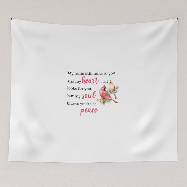 Item preview, Red Cardinal Bird Gifts,Cardinal Gifts For Women,Cardinal Memorial Gift-My Mind Still Talks To You And My Heart Still Looks For You, But My Soul Knows You're At Peace designed and sold by andregiftshopzz.