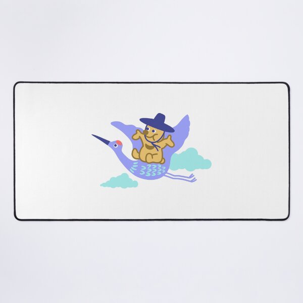 Item preview, Cute Korean half moon bear flying with Crane designed and sold by commondreamer.