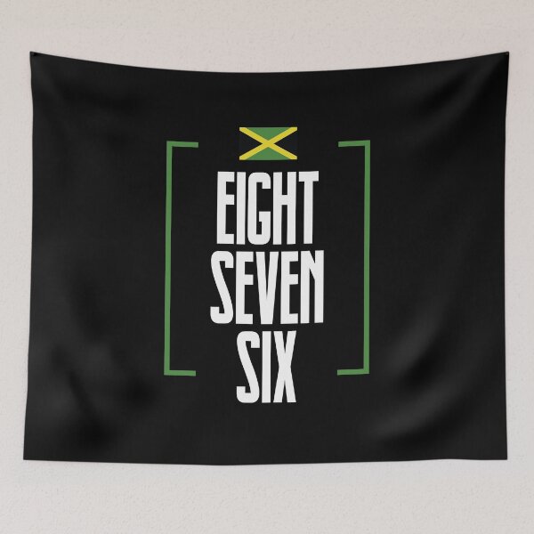 Item preview, Jamaica Area Code Eight Seven Six 876 Jamaican Flag designed and sold by Uppercase Tees.