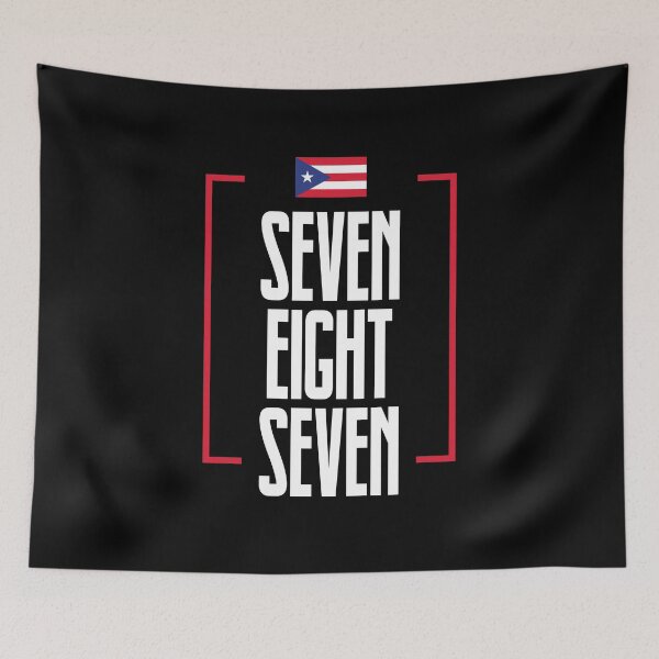 Item preview, Puerto Rico Area Code Seven Eight Seven 787 Puerto Rico Flag designed and sold by Uppercase Tees.