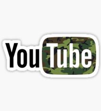 YouTube Camouflage Logo Sticker