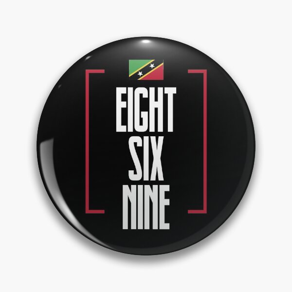 Item preview, Saint Kitts and Nevis Area Code Eight Six Nine 869 St Kitts Flag designed and sold by Uppercase Tees.