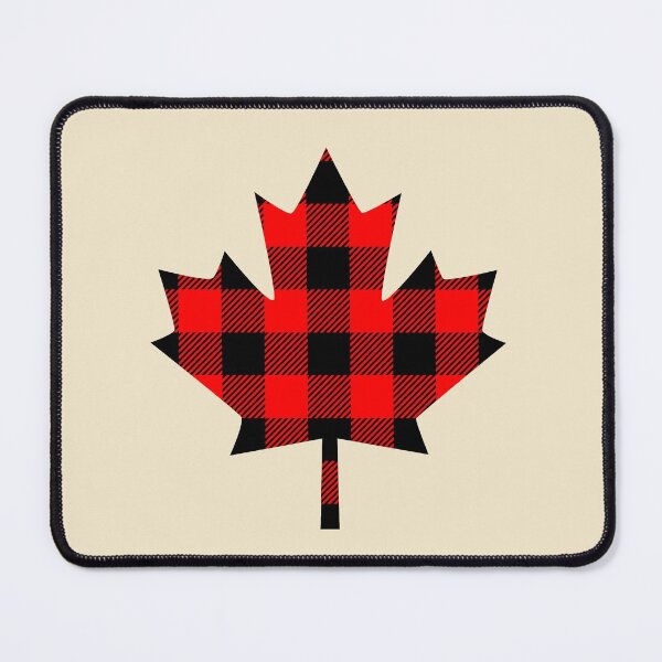 Item preview, Buffalo Check Red and Black Plaid Lumberjack Canadiana Style Maple Leaf designed and sold by Garaga.