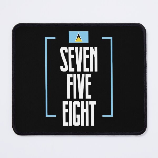Item preview, Saint Lucia Area Code Seven Five Eight 758 St Lucia Flag designed and sold by Uppercase Tees.