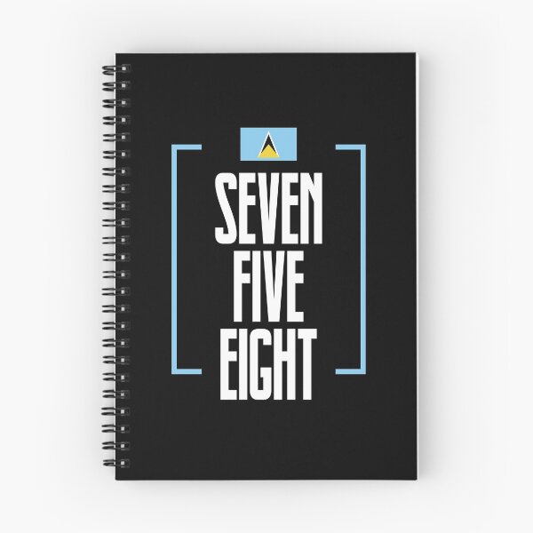 Item preview, Saint Lucia Area Code Seven Five Eight 758 St Lucia Flag designed and sold by Uppercase Tees.