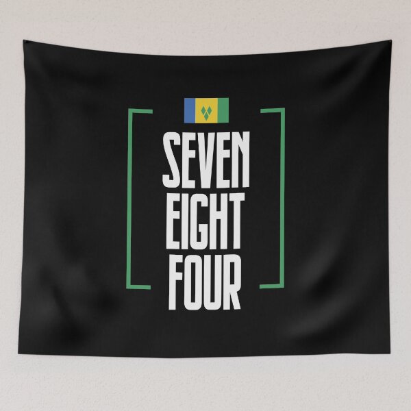 Item preview, Saint Vincent Area Code Seven Eight Four 784 St Vincent Flag designed and sold by Uppercase Tees.