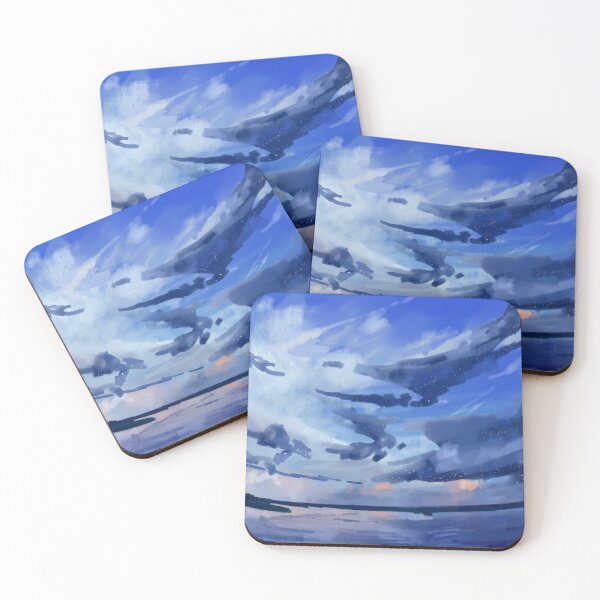 Item preview, sailor's memory clouds on lake scenery landscape designed and sold by poki-art.