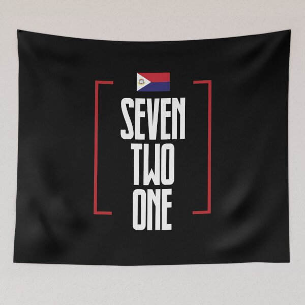 Item preview, Saint Martin Area Code Seven Two One 721 Sin Maartin Flag designed and sold by Uppercase Tees.