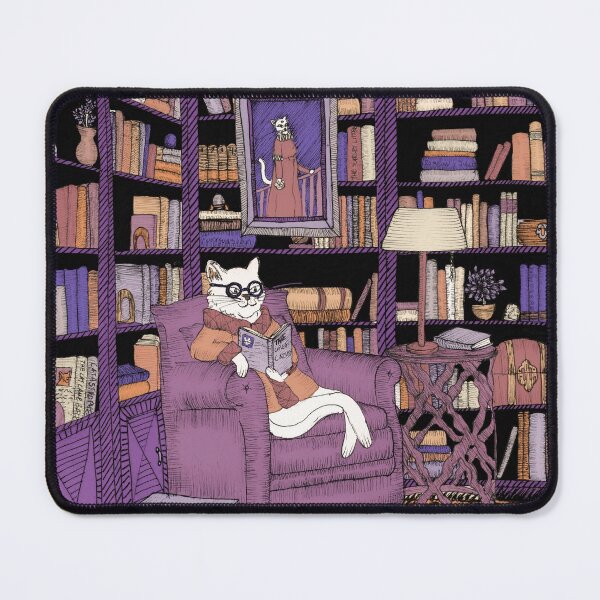 Item preview, The Cat's Library designed and sold by ECMazur Art.