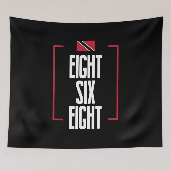 Item preview, Trinidad Area Code Eight Six Eight 868 Trinidad and Tobago Flag designed and sold by Uppercase Tees.