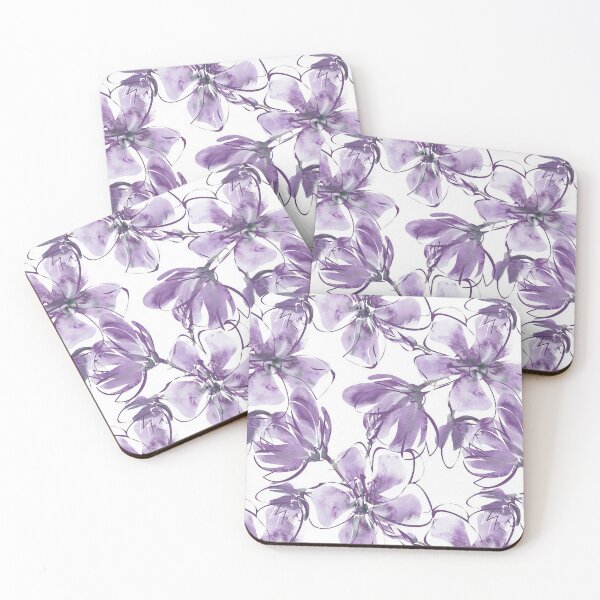 Item preview, Magnificent Magnolias Mixed Media Purple and Plum designed and sold by OByD.