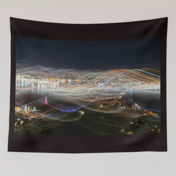 Item preview, Abstract effect Wellington city urban bright night lights designed and sold by Brian Scantlebury.